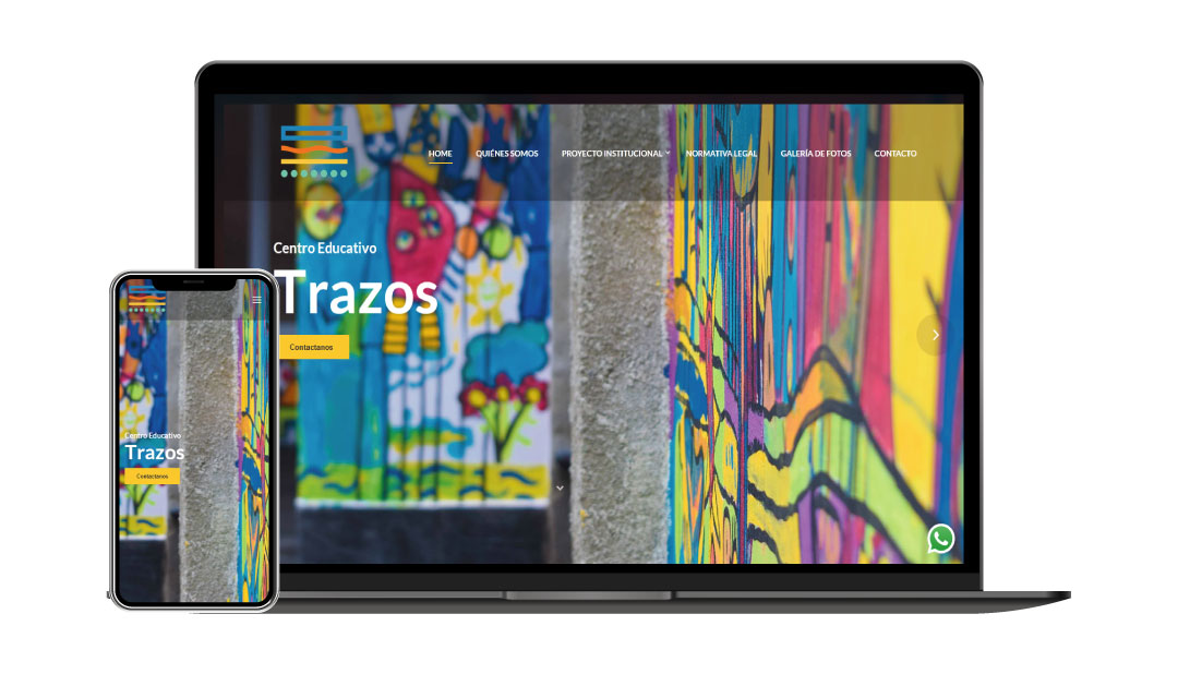 Mockup Sitio web Trazos